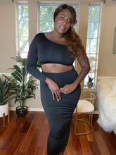 Load image into Gallery viewer, Enticing Lici | One-Shoulder Top & Fitted Skirt Set