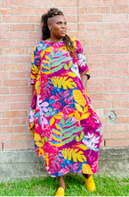 Load image into Gallery viewer, Sunshine Chan Leaf Print Dress | Fresh & Vibrant Style
