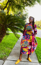Load image into Gallery viewer, Sunshine Chan Leaf Print Dress | Fresh & Vibrant Style
