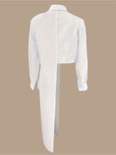 Load image into Gallery viewer, Flaring Ann Asymmetrical White Shirt | Must-Have Stylish Top
