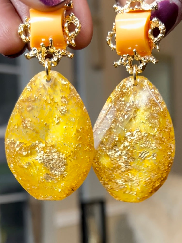 Yellow Stone Earrings