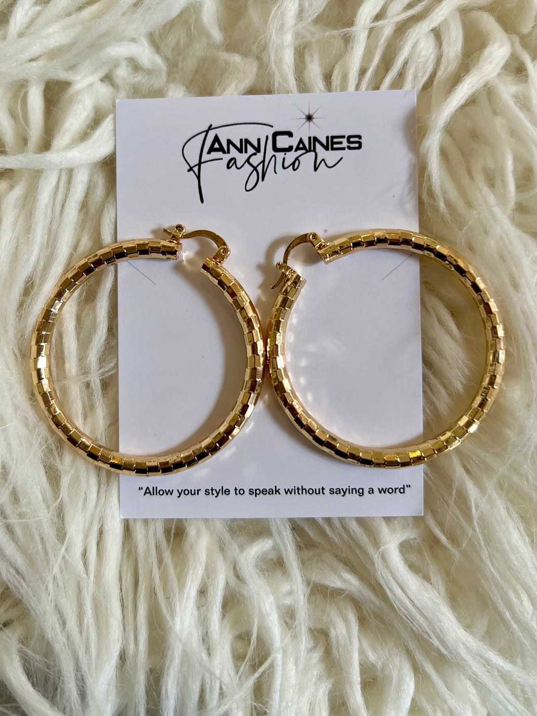 Disco Gold Hoop Earring