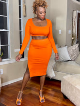 Load image into Gallery viewer, Ready Ann Orange Skirt Set | Vibrant and Stylish Fashion
