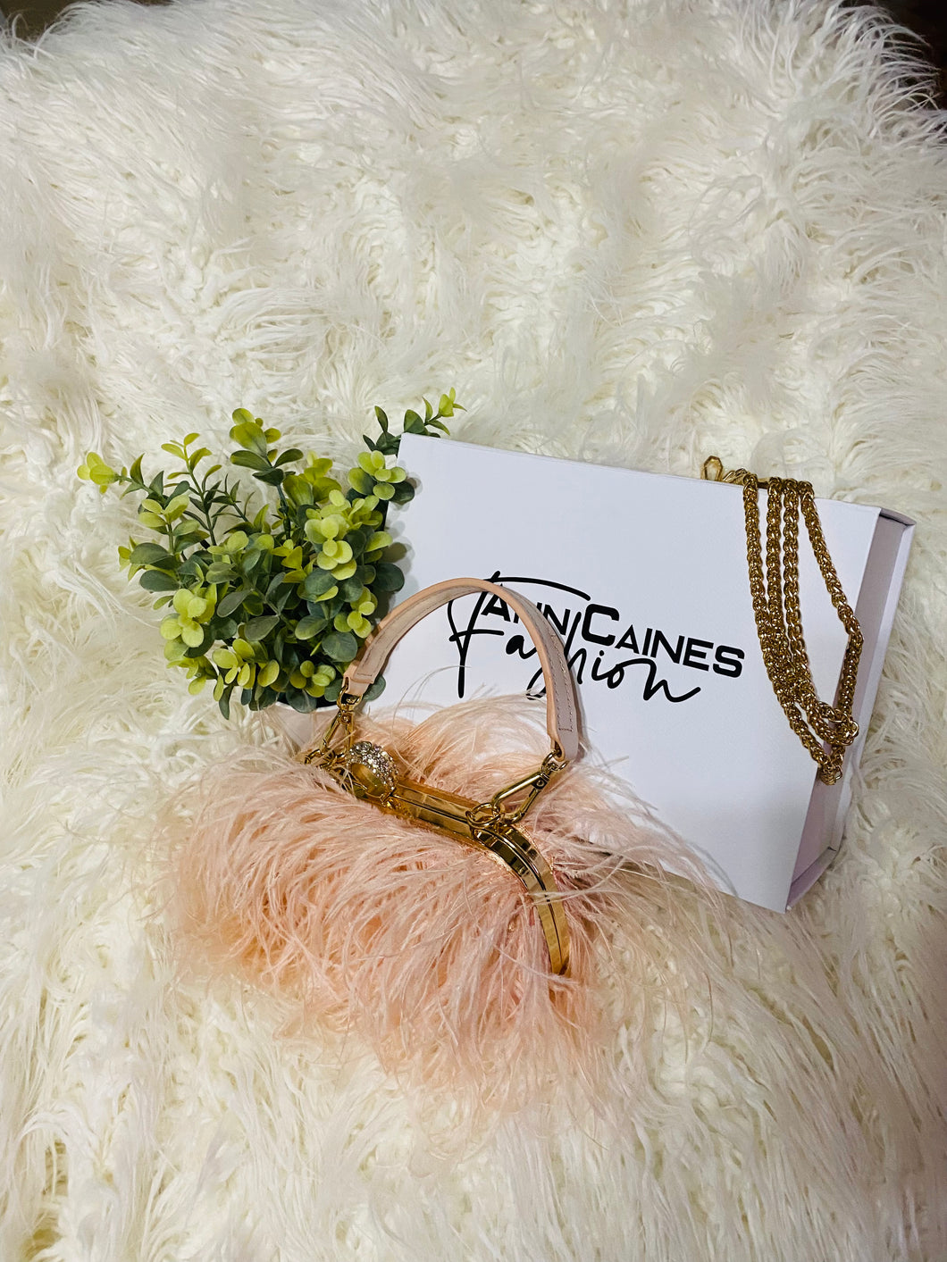 Feathered Clutch