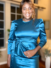 Load image into Gallery viewer, Silky Tara Fitted Dress | Sleek &amp; Elegant Design
