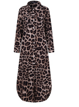 Load image into Gallery viewer, Coffee Tee Leopard Dress | Fun &amp; Flirty Fashion
