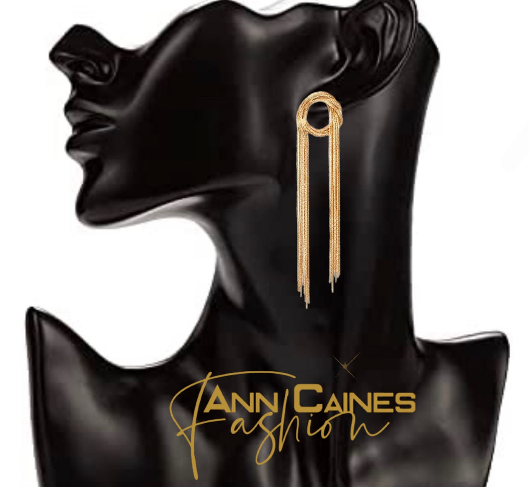 ong Chain Tassel Earring | Elegant and Stylish Jewelry