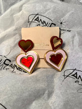 Load image into Gallery viewer, Double Heart Earrings | Elegant &amp; Romantic Jewelry
