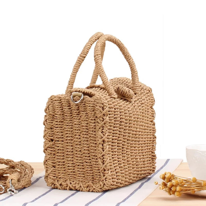 Straw Box Tote