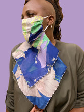 Load image into Gallery viewer, Floral Mask-Scarf (Purple-Blue) | Stylish and Functional Accessory
