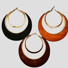 Load image into Gallery viewer, Hoop-Wooden Earrings
