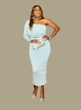 Load image into Gallery viewer, Enticing Lici Mint Green Set | One-Shoulder Top &amp; Fitted Skirt
