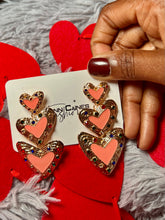 Load image into Gallery viewer, Chain Heart Earrings | Beautiful &amp; Lightweight

