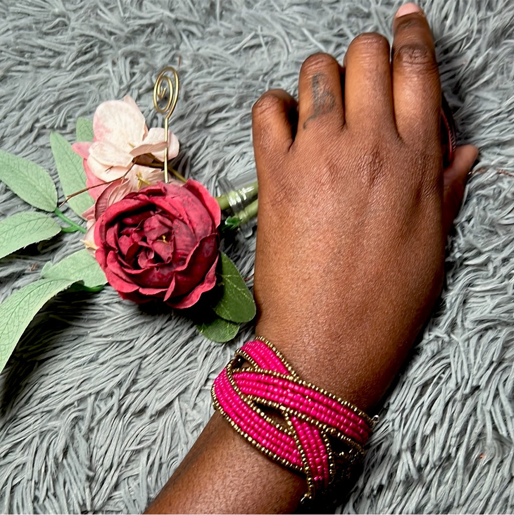 Intertwined Beaded Bangle