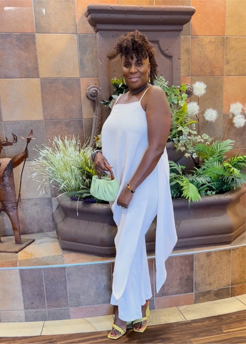 Lush Dimple Asymmetrical Cami and Wide Leg Pants 