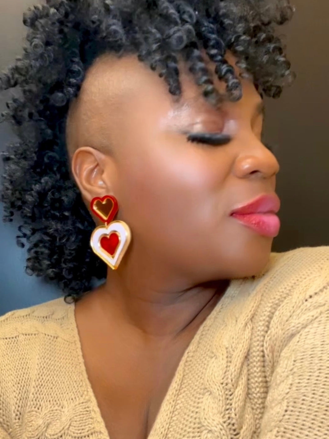 Double Heart Earrings | Elegant & Romantic Jewelry