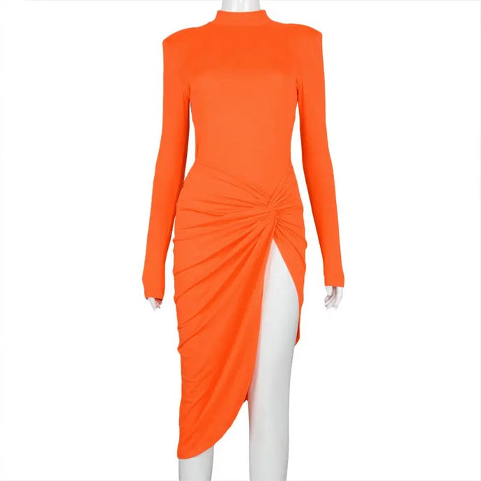 Just Ann Orange Dress | Stylish Outfit for Spring and Summer Events